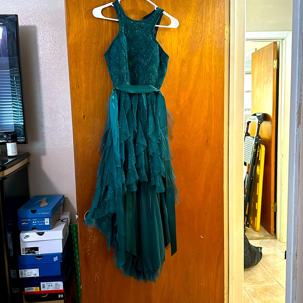Dark green sparkly dress, size 3